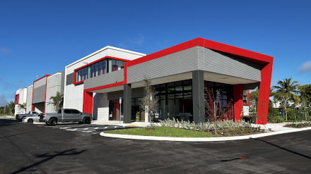 Entrance to Sentry Self Storage in Boca Raton, FL.