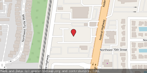 Map of Sentry Self Storage located at 7021 N. Federal Highway in Boca Raton, Florida 33487